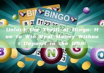 Unlock the Thrill of Bingo: How to Win Real Money Without Deposit in the USA!